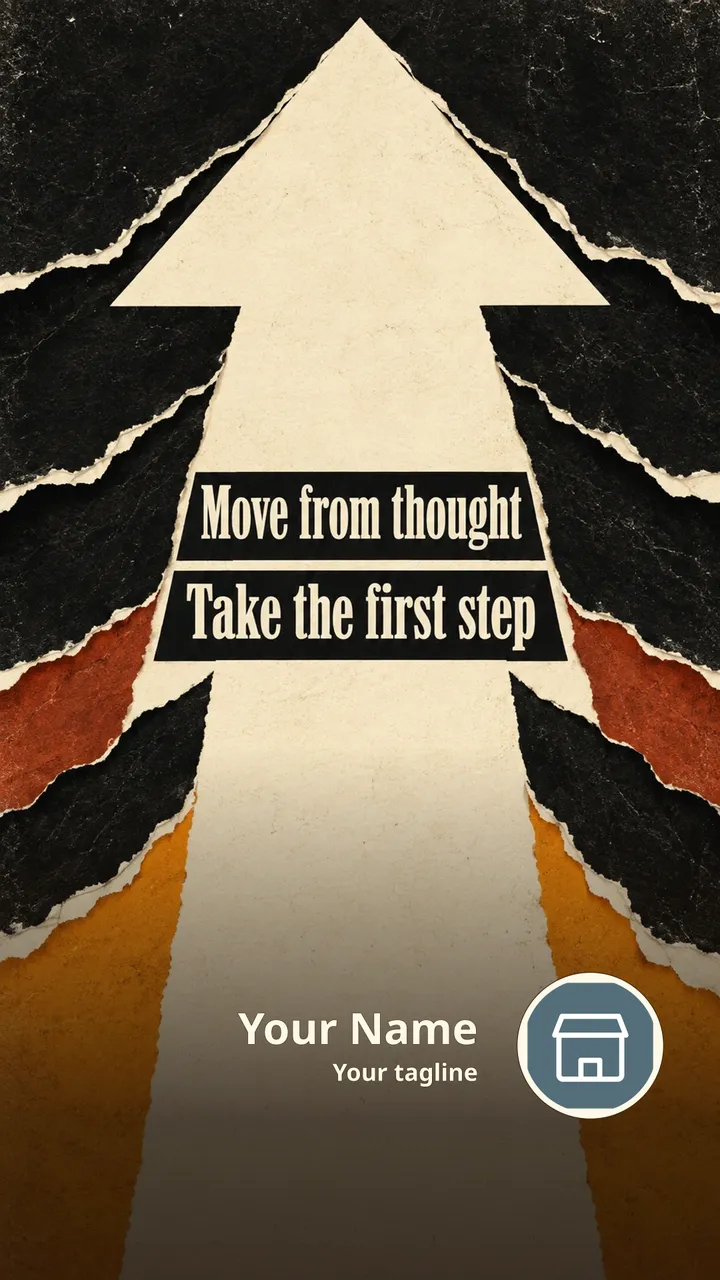 Move from thought - Motivational Image
