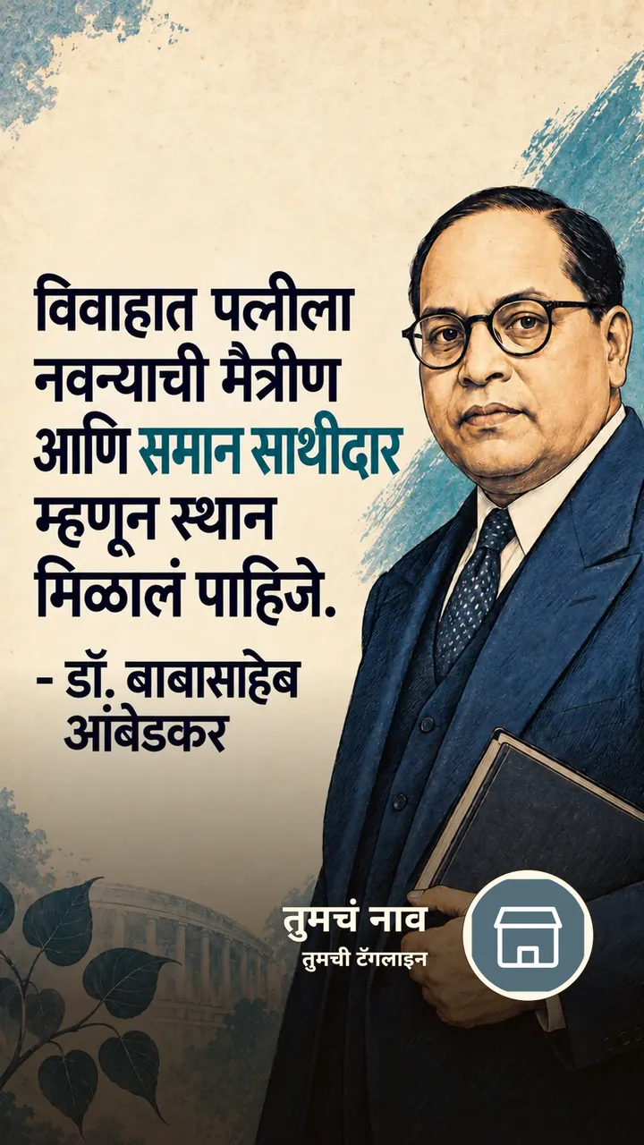 विवाहात पत्नीला - Suvichar Image