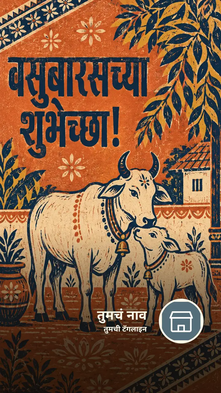 वसुबारसच्या शुभेच्छा! - Festival Image, फुलं, गाव