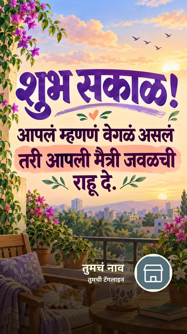 शुभ सकाळ! - आपलं म्हणणं वेगळं असलं - Shubh Sakal Image, निसर्ग, आकाश