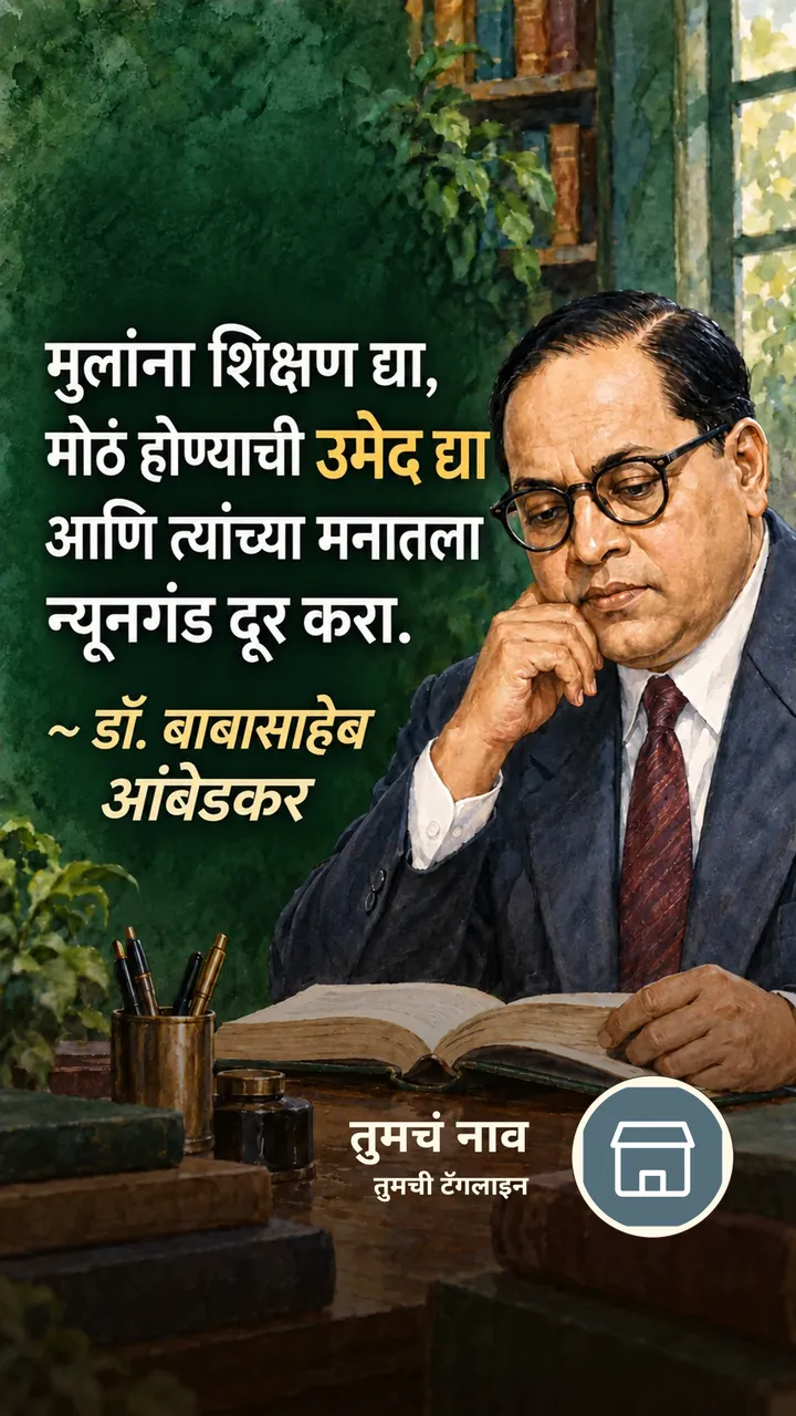 मुलांना शिक्षण द्या, - Suvichar Image