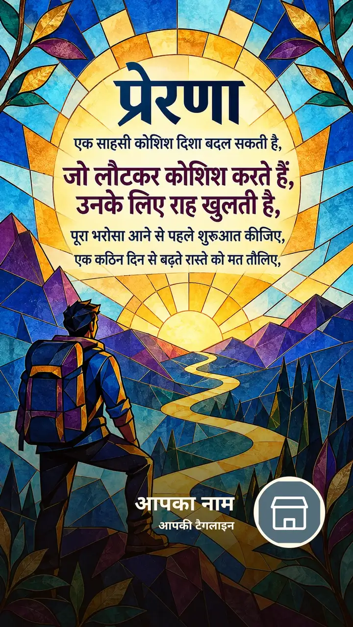 प्रेरणा - एक साहसी कोशिश दिशा बदल सकती है, - जो लौटकर कोशिश करते हैं - Motivational Image, प्रकृति, पहाड़