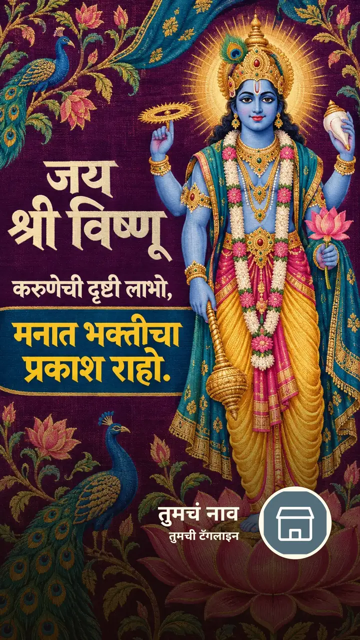 जय श्री विष्णू - Bhakti Image, कमळ, विष्णू