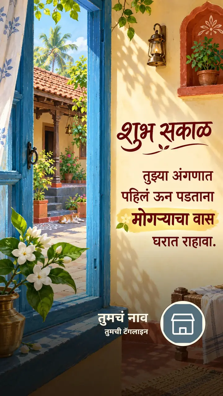 शुभ सकाळ - तुझ्या अंगणात - Shubh Sakal Image, फुलं, निसर्ग