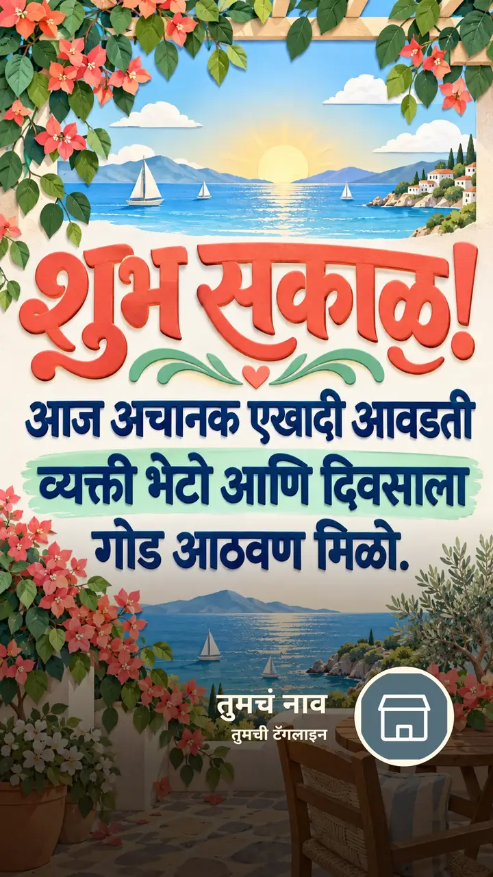 शुभ सकाळ! - आज अचानक एखादी आवडती - Shubh Sakal Image, समुद्र, आकाश