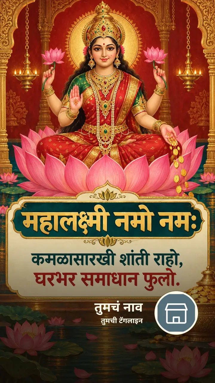 महालक्ष्मी नमो नमः - कमळासारखी शांती राहो, - Bhakti Image, फुलं, कमळ, लक्ष्मी