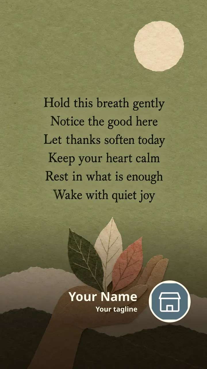 Hold this breath gently - Quote Image