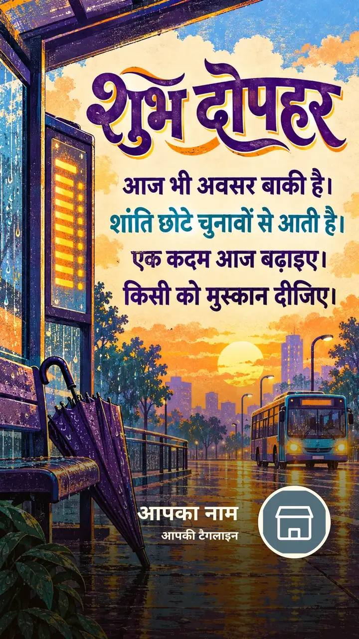 शुभ दोपहर - आज भी अवसर बाकी है। - शांति छोटे चुनावों से - Dopahar Image