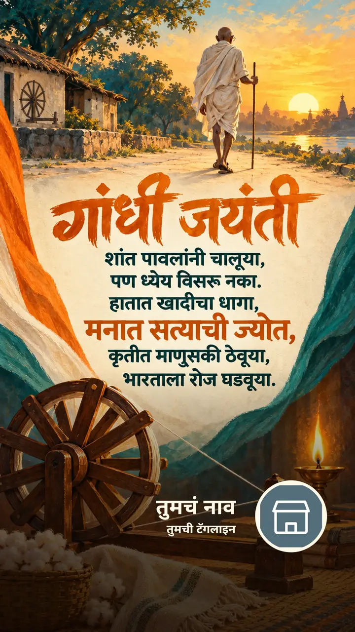 गांधी जयंती - शांत पावलांनी चालूया, - Festival Image, निसर्ग, दिवा