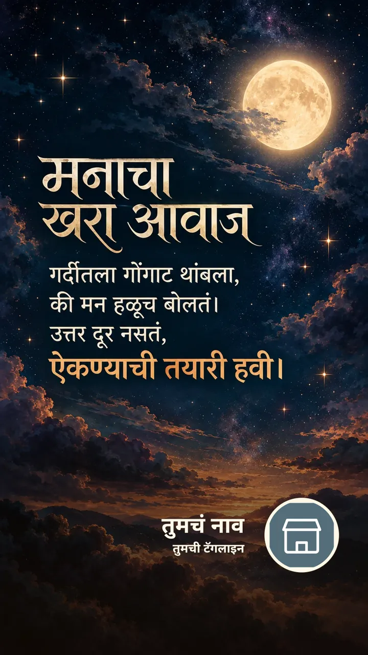 मनाचा खरा आवाज - Suvichar Image, आकाश