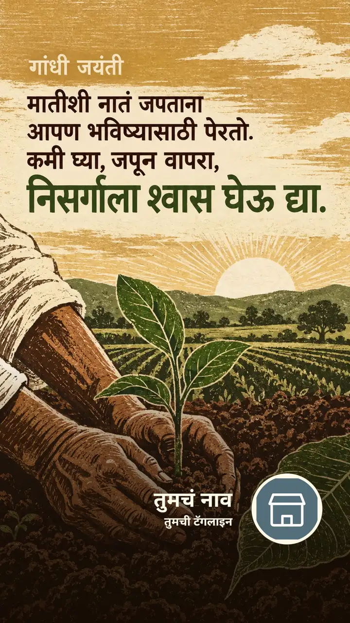 गांधी जयंती - मातीशी नातं जपताना - Festival Image, निसर्ग