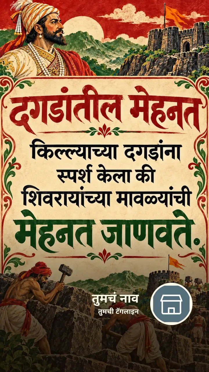 दगडांतील मेहनत - Motivation Image