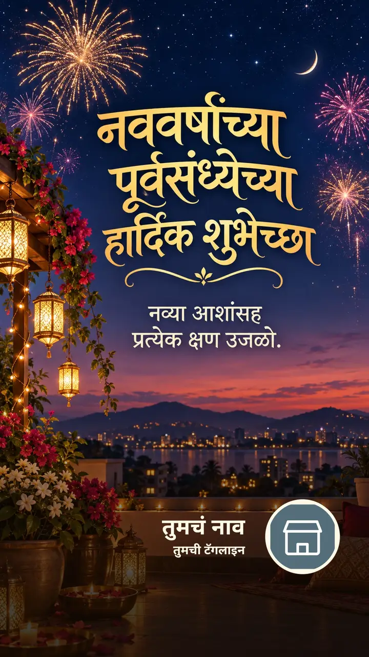नववर्षाच्या पूर्वसंध्येच्या हार्दिक - Festival Image, आकाश