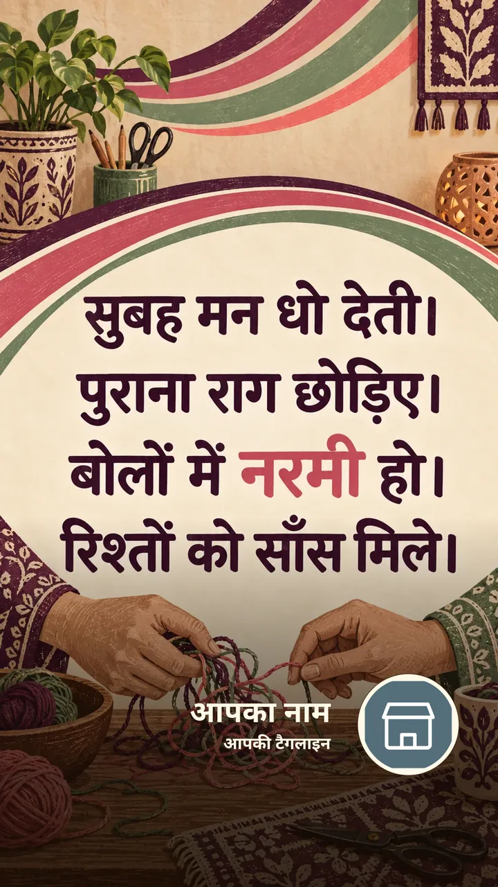 सुबह मन धो देती। - Suprabhat Image