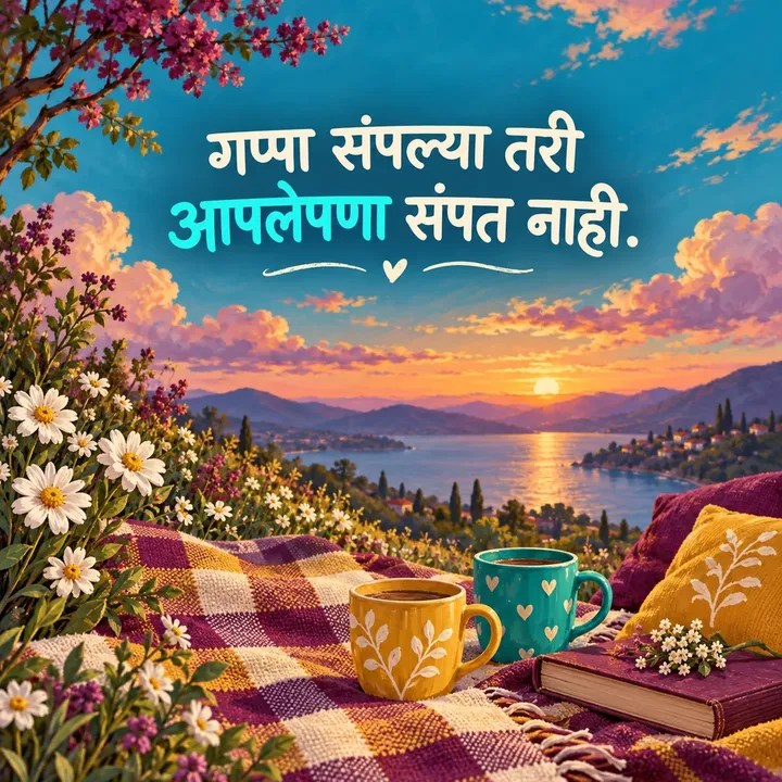 गप्पा संपल्या तरी - नातीगोती Image, फुलं, आकाश