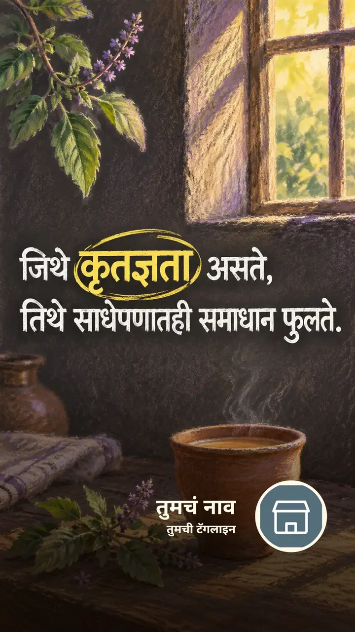 जिथे कृतज्ञता असते, - Suvichar Image