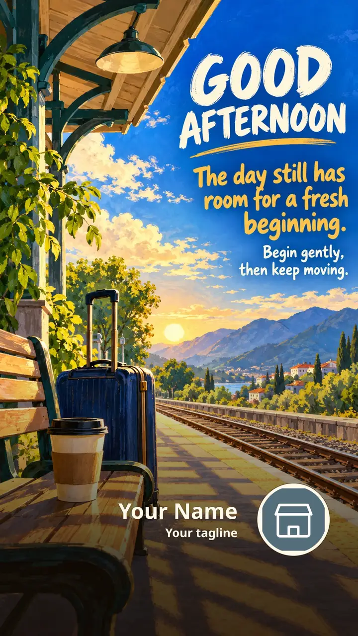 GOOD AFTERNOON - The day still has room for a fresh beginning. - Afternoon Image