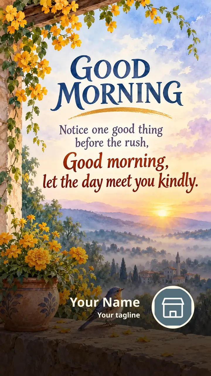 GOOD MORNING - Notice one good thing before the rush, - Good morning - Good Morning Image, Flowers, Sunrise, Nature