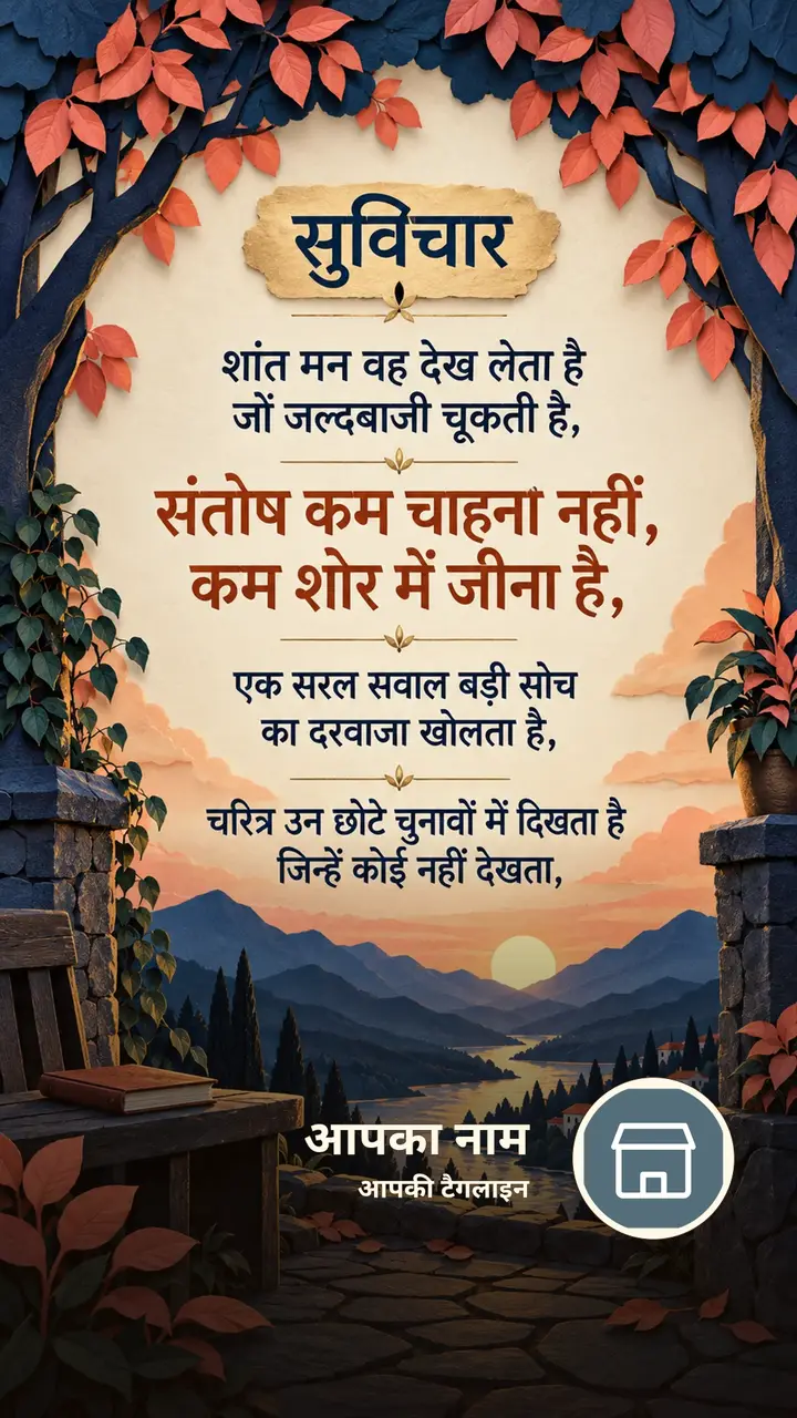 सुविचार - शांत मन वह देख लेता है जो जल्दबाजी चूकती है, - Suvichar Image, कमल, प्रकृति