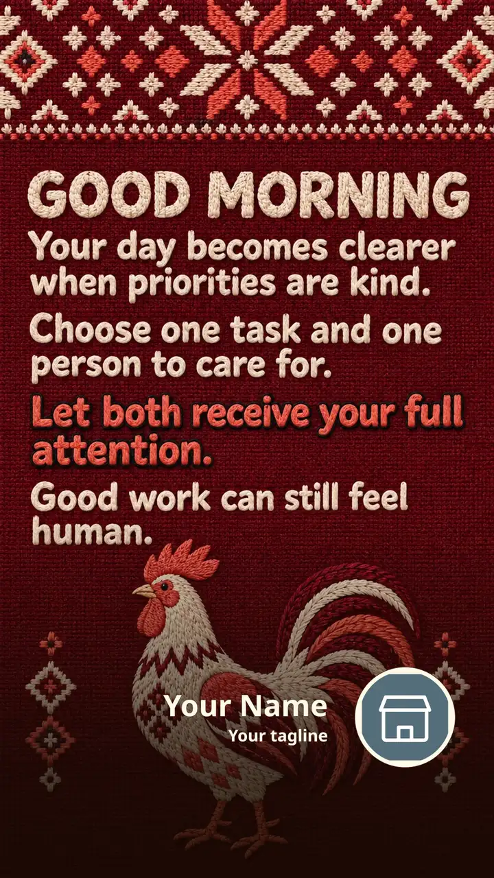 GOOD MORNING - Your day becomes clearer when priorities are kind. - Good Morning Image, Nature