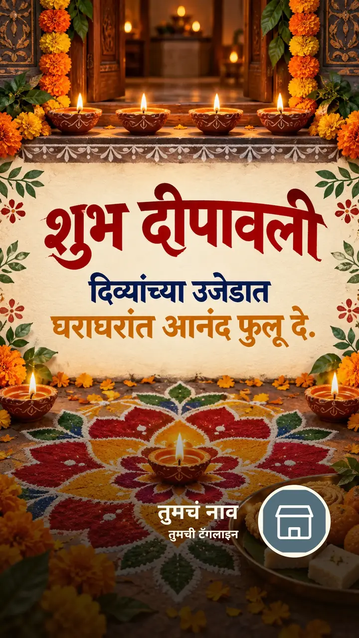 शुभ दीपावली - दिव्यांच्या उजेडात - Festival Image, फुलं, निसर्ग, दिवा