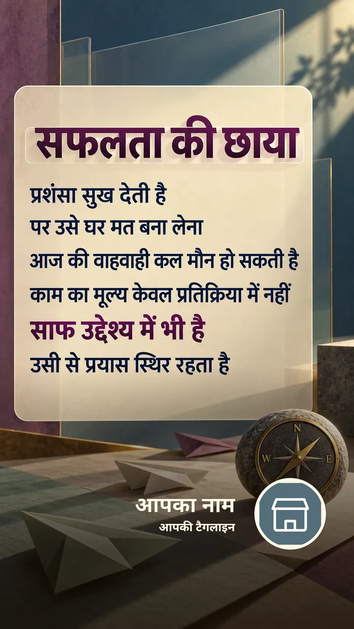 सफलता की छाया - Suvichar Image, बुद्ध