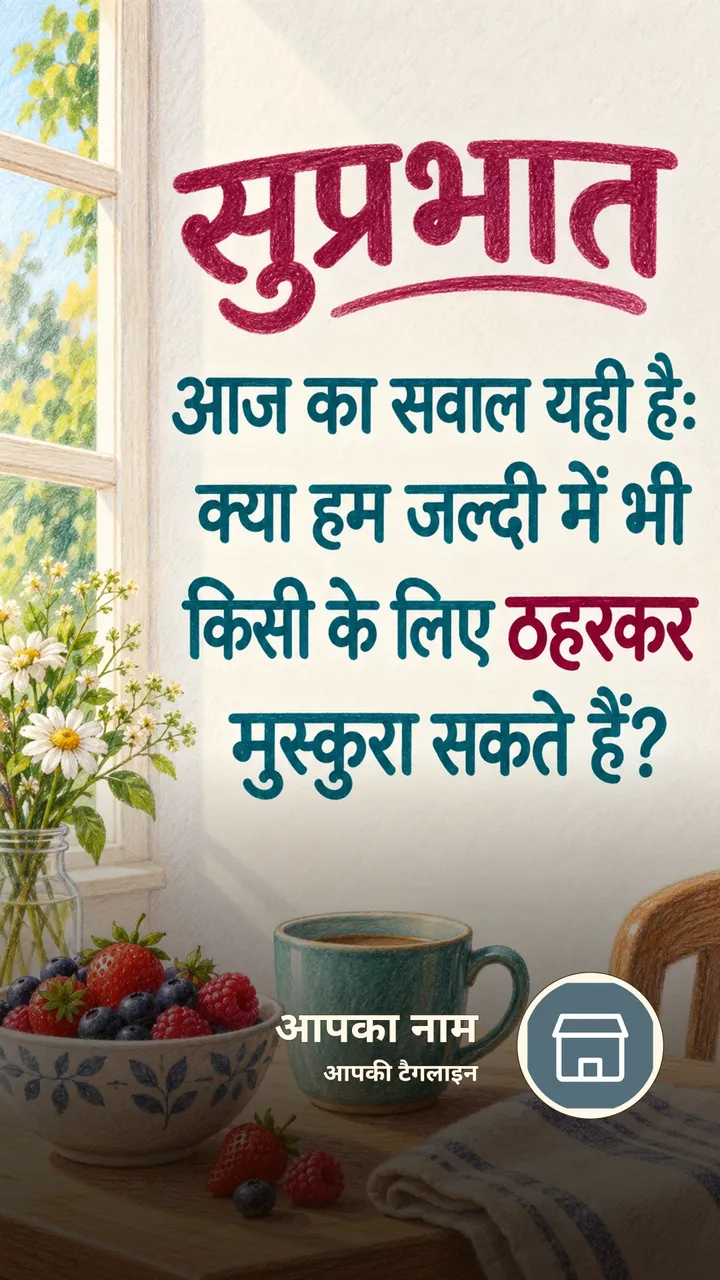सुप्रभात - आज का सवाल यही है: - Suprabhat Image
