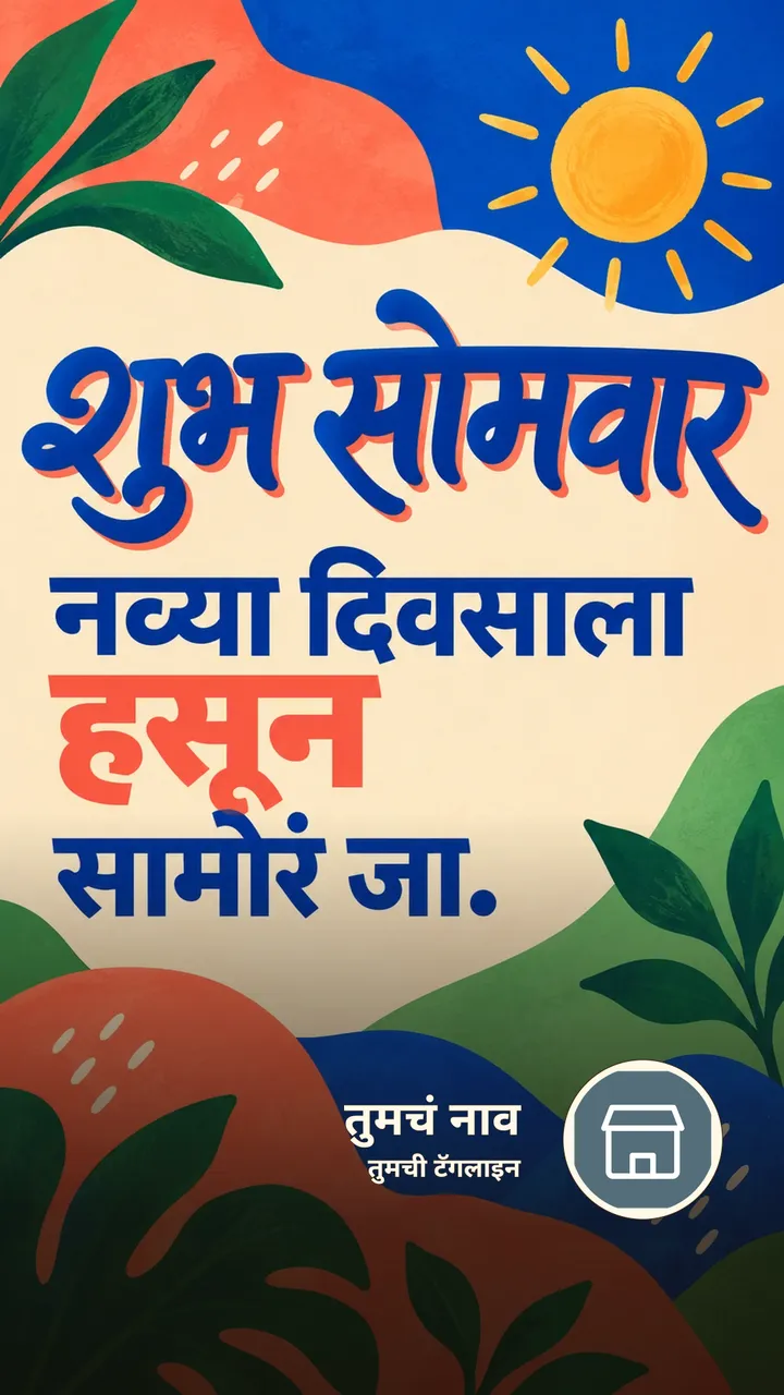 शुभ सोमवार - नव्या दिवसाला हसून - दिवसभराच्या शुभेच्छा Image, फुलं, निसर्ग