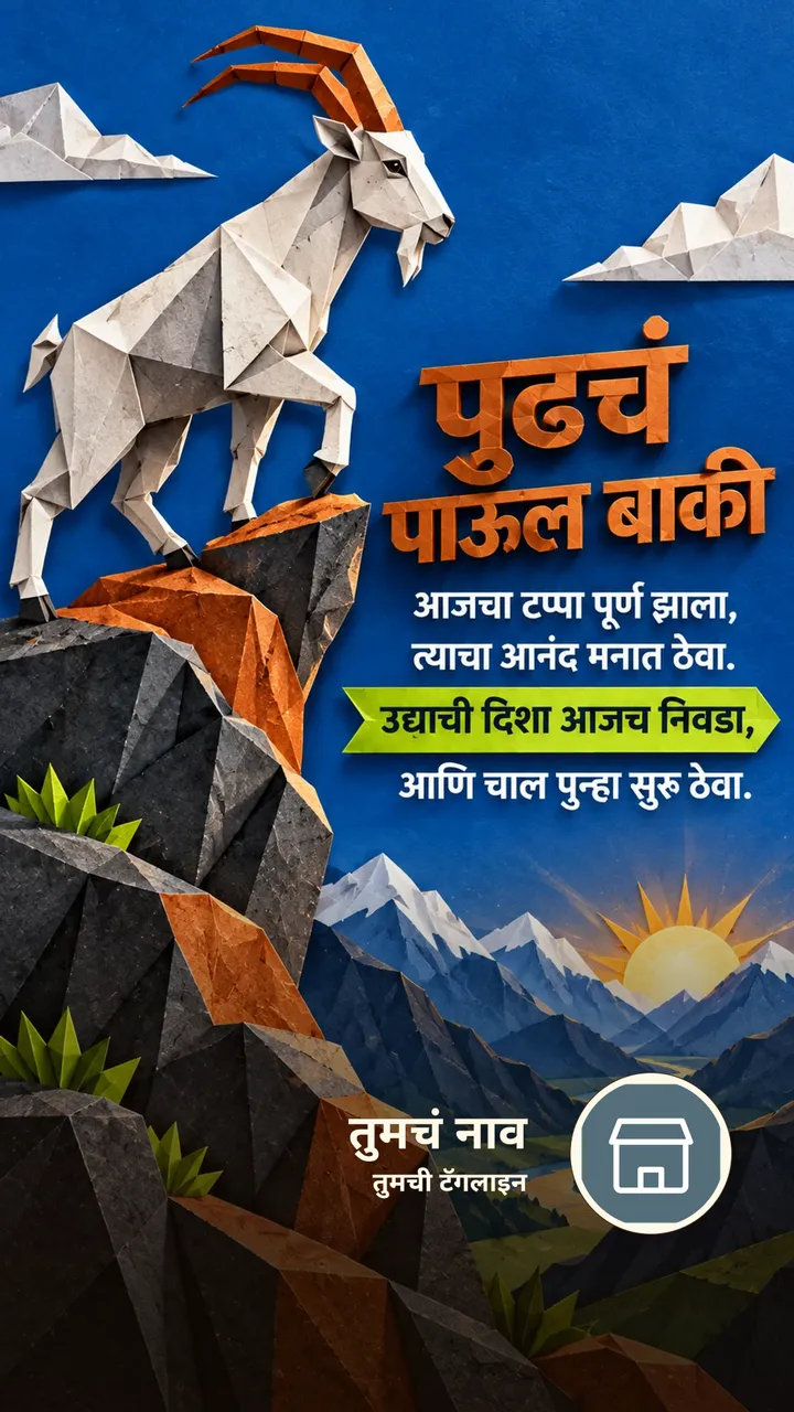 पुढचं पाऊल बाकी - Motivation Image, निसर्ग, डोंगर