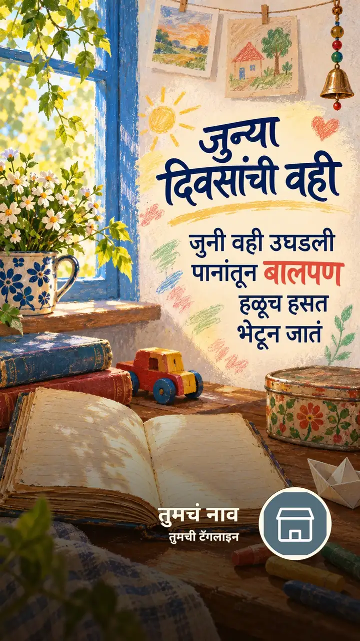 जुन्या दिवसांची वही - Suvichar Image, कुटुंब, मुलं