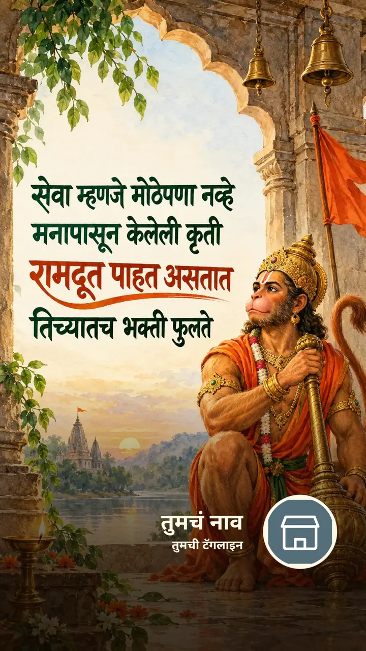 सेवा म्हणजे मोठेपणा नव्हे - Bhakti Image, हनुमान