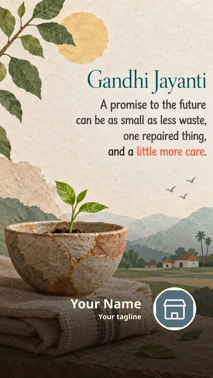 Gandhi Jayanti - A promise to the future - Festival Image, Flowers, Nature