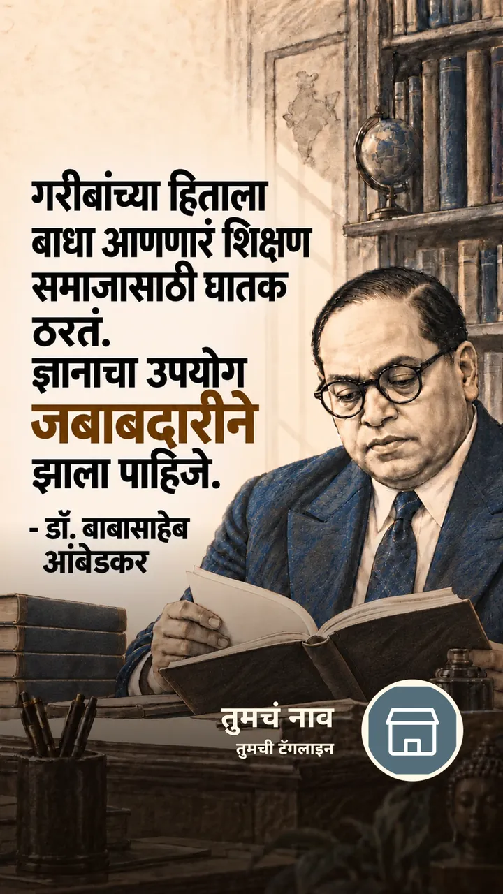 गरीबांच्या हिताला - Suvichar Image