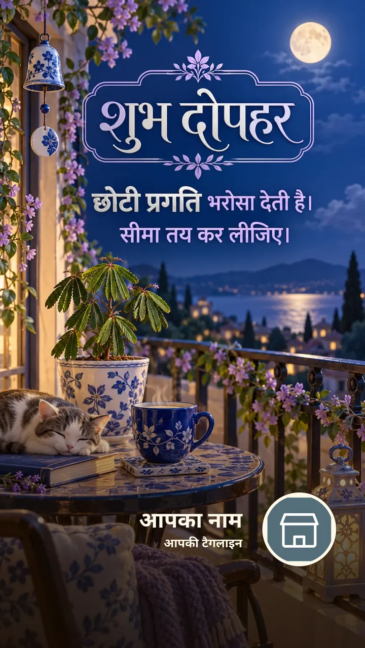 शुभ दोपहर - छोटी प्रगति भरोसा देती है। - सीमा तय कर - Dopahar Image