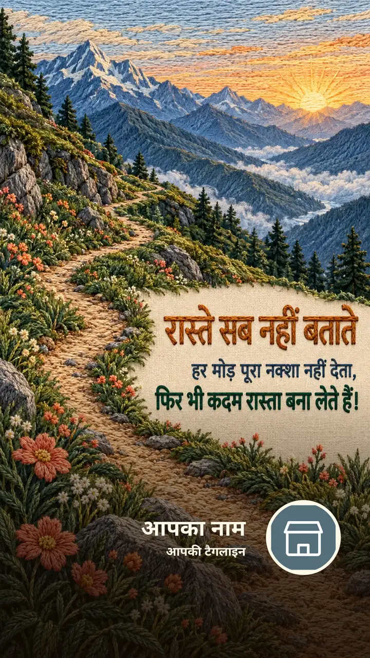 रास्ते सब नहीं बताते - Suvichar Image, फूल, प्रकृति, पहाड़