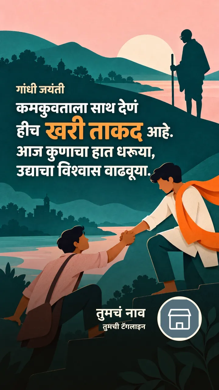 गांधी जयंती - कमकुवताला साथ देणं - Festival Image, मित्र