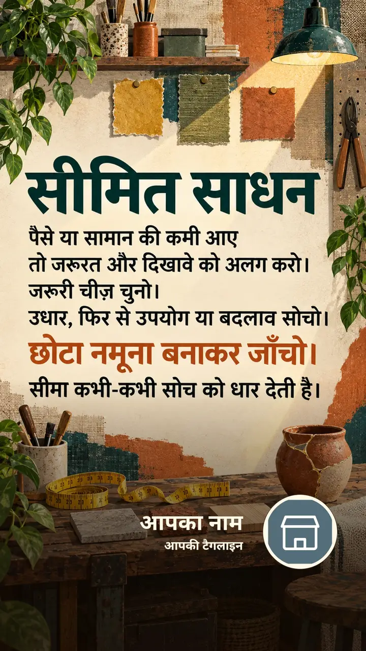 सीमित साधन - Motivational Image, गाँव