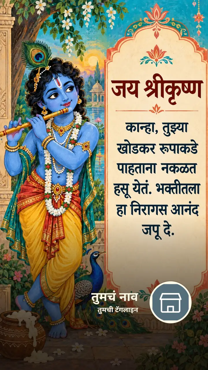 जय श्रीकृष्ण - कान्हा, तुझ्या - Bhakti Image, कृष्ण