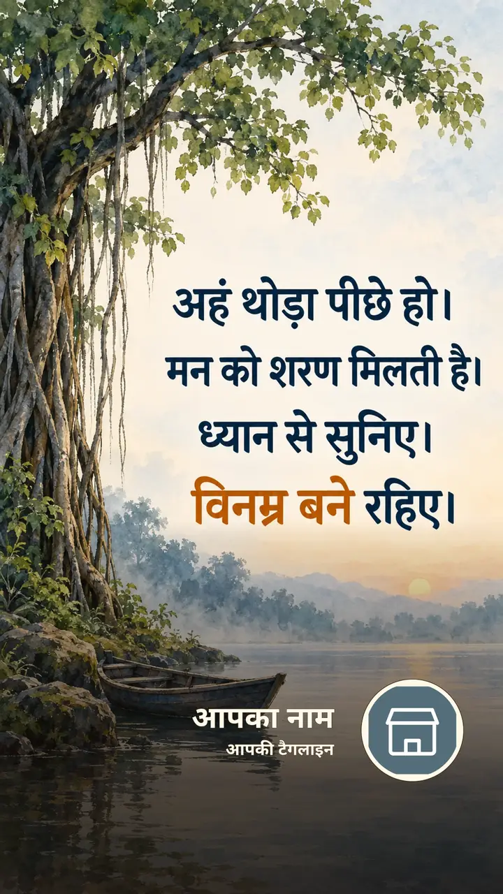 अहं थोड़ा पीछे हो। - Bhakti Image, प्रकृति, नदी