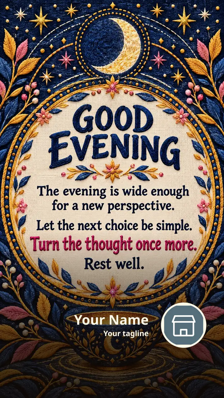GOOD EVENING - The evening is wide enough for a new perspective. - Good Evening Image