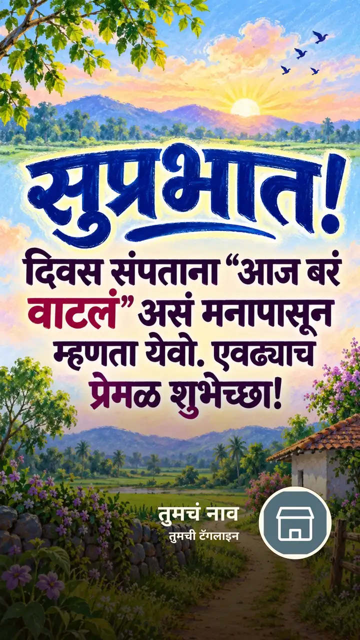 सुप्रभात! - दिवस संपताना “आज बरं - Shubh Sakal Image, निसर्ग, आकाश
