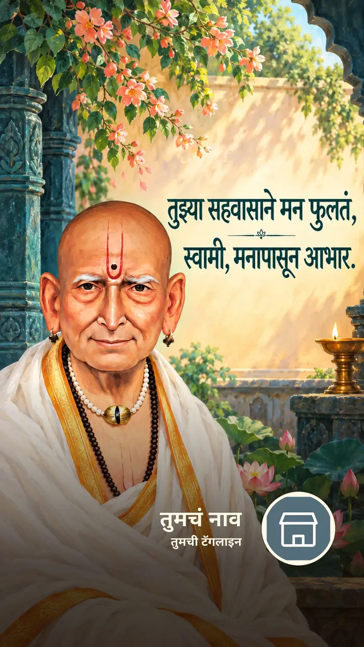 तुझ्या सहवासाने मन फुलतं, - Bhakti Image, स्वामी समर्थ