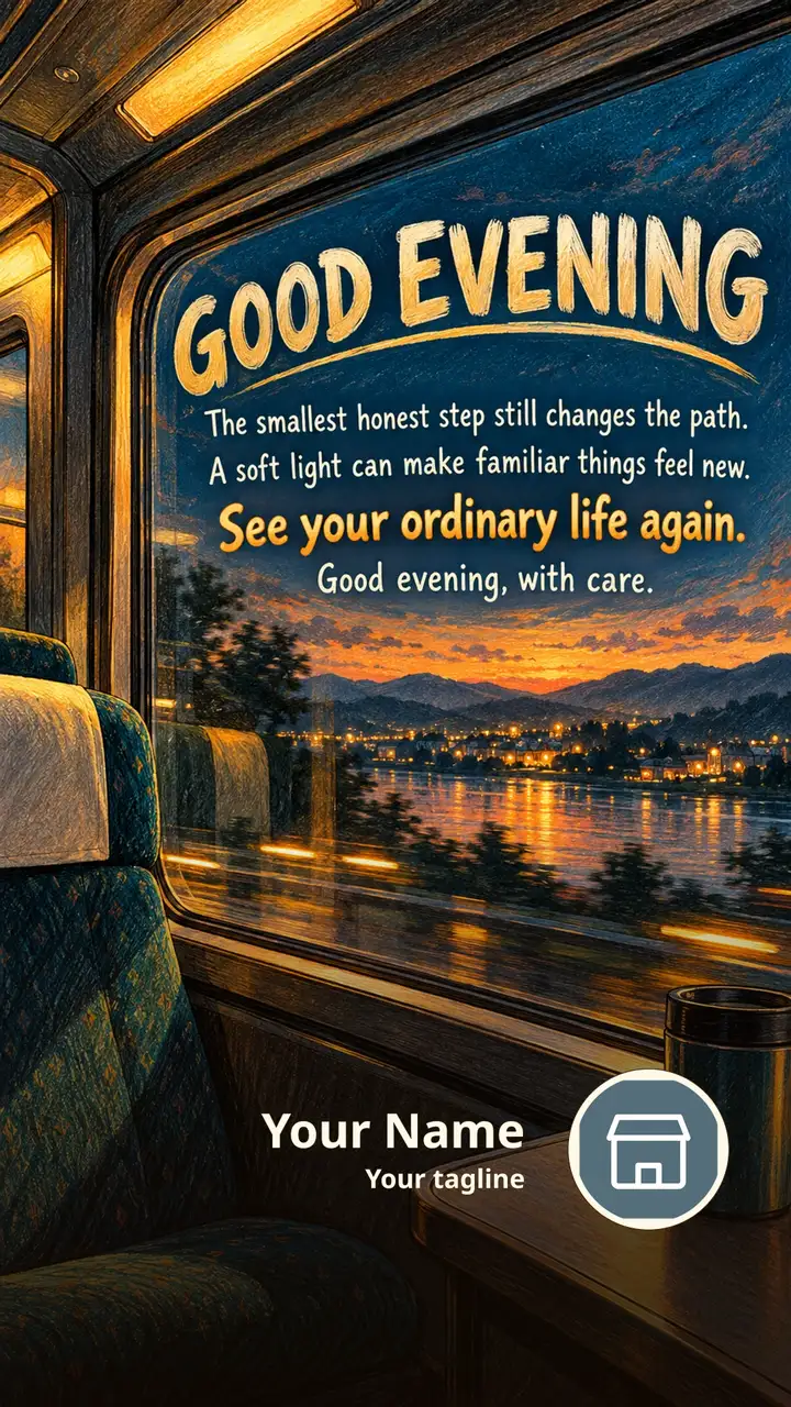 GOOD EVENING - The smallest honest step still changes the path. - A - Good Evening Image