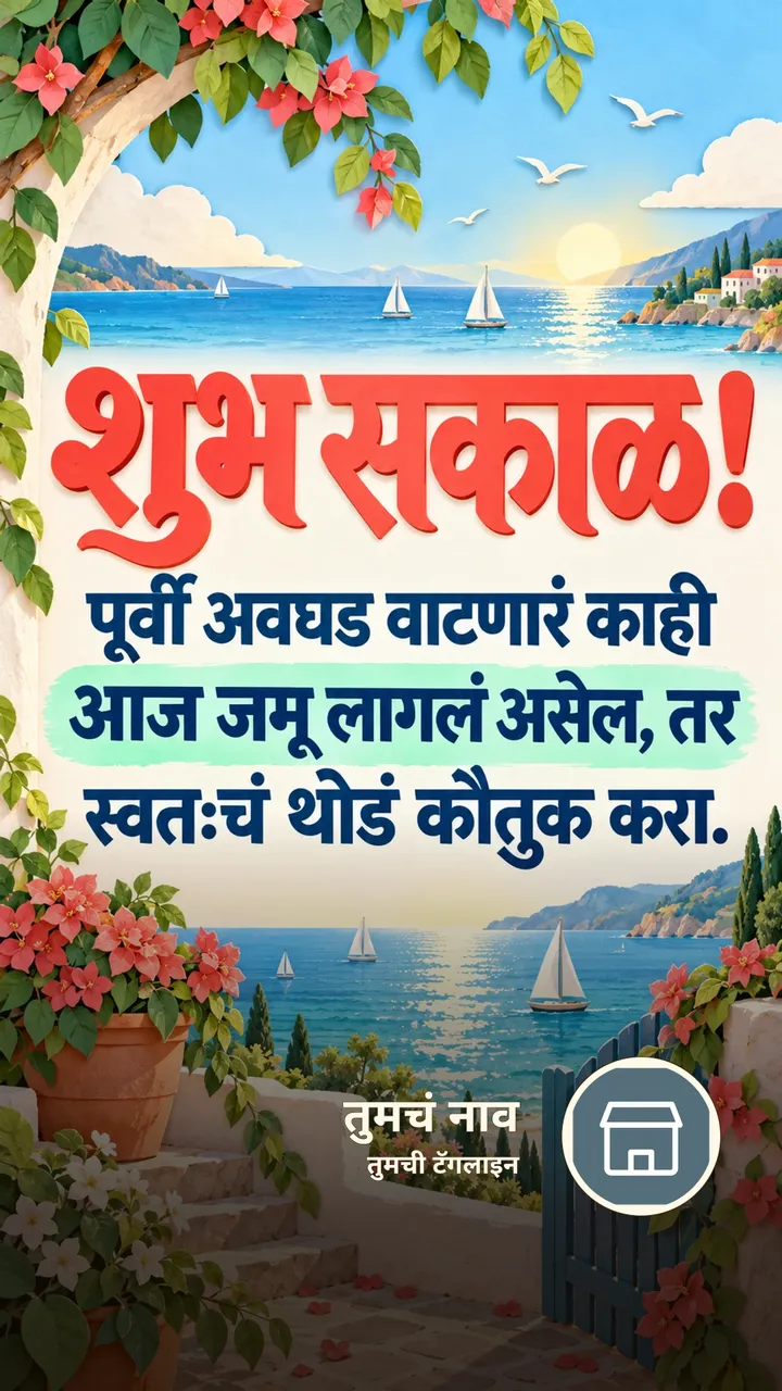 शुभ सकाळ! - पूर्वी अवघड वाटणारं काही - Shubh Sakal Image, समुद्र, आकाश
