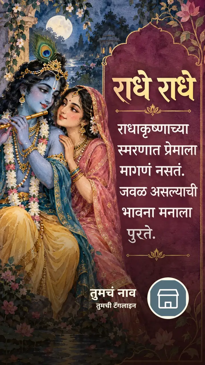 राधे राधे - राधाकृष्णाच्या - Bhakti Image, कृष्ण, राधा कृष्ण