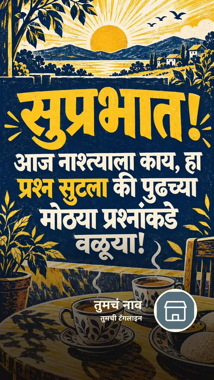 सुप्रभात! - आज नाश्त्याला काय, हा - Shubh Sakal Image, निसर्ग, चहा