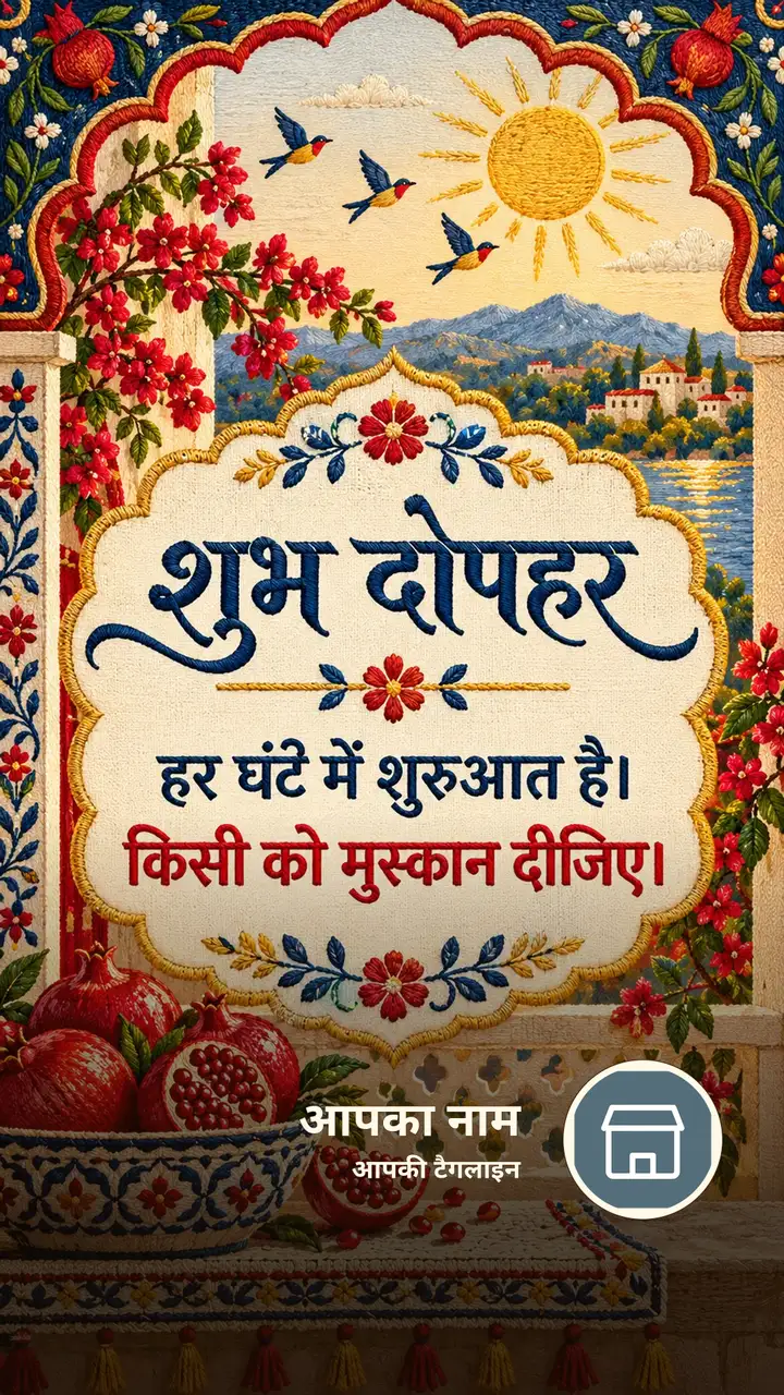 शुभ दोपहर - हर घंटे में शुरुआत है। - किसी को मुस्कान - Dopahar Image