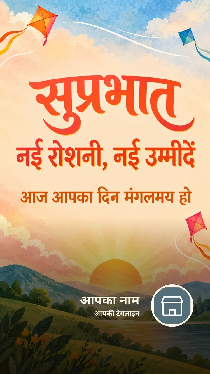 सुप्रभात - नई रोशनी, नई उम्मीदें - Suprabhat Image, सूर्योदय, आसमान, पक्षी