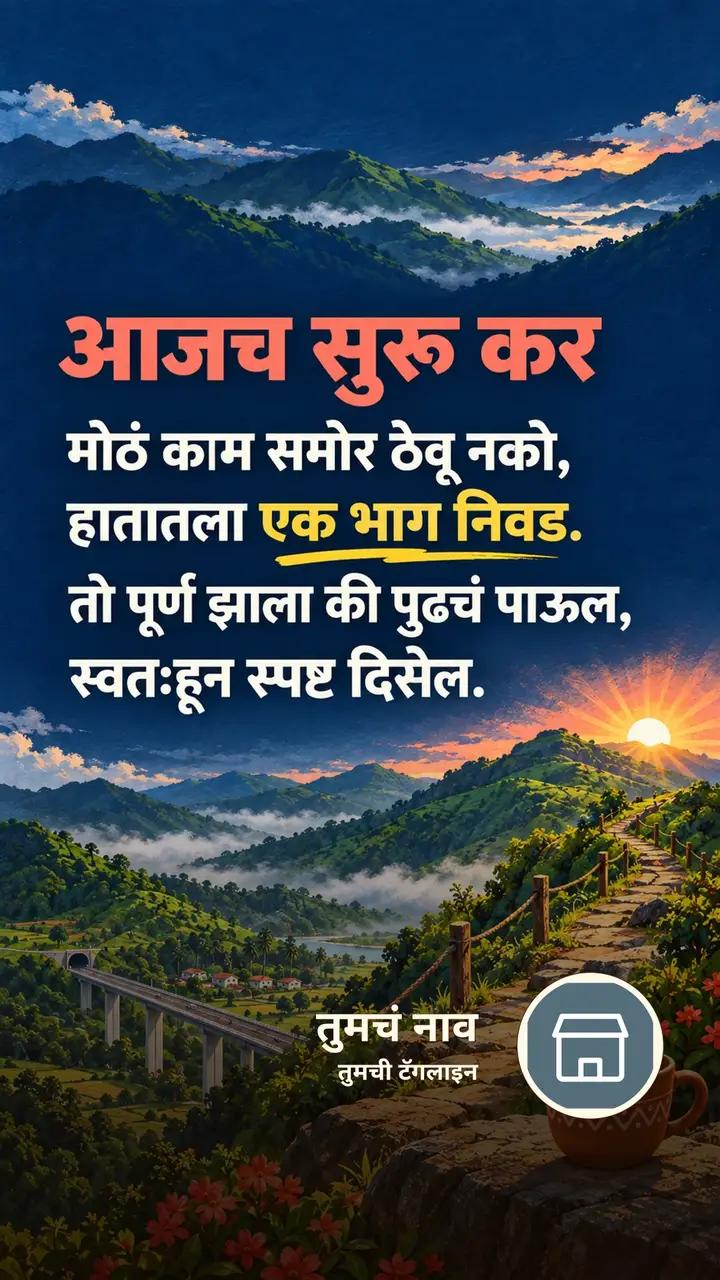आजच सुरू कर - Motivation Image, निसर्ग, डोंगर