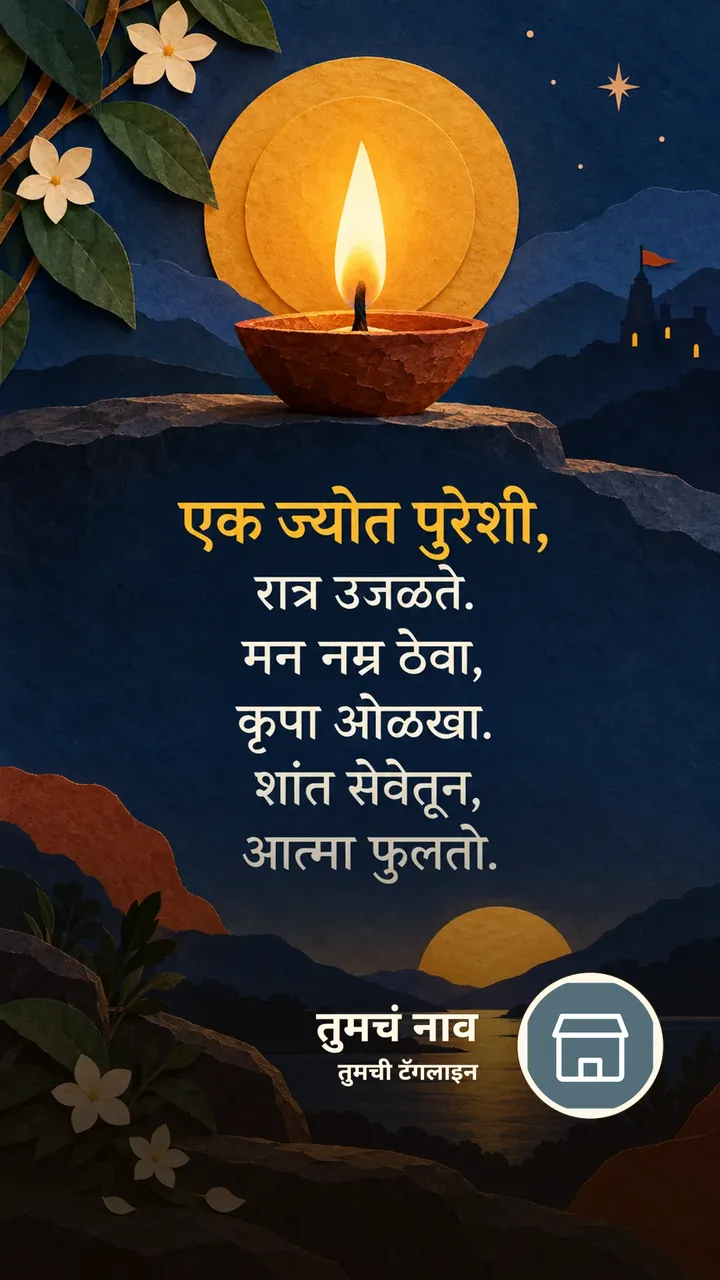 एक ज्योत पुरेशी, - Suvichar Image